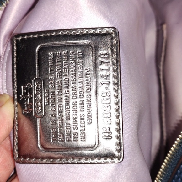 Coach Glossy Navy Leather Satchel - Picture 3 of 16